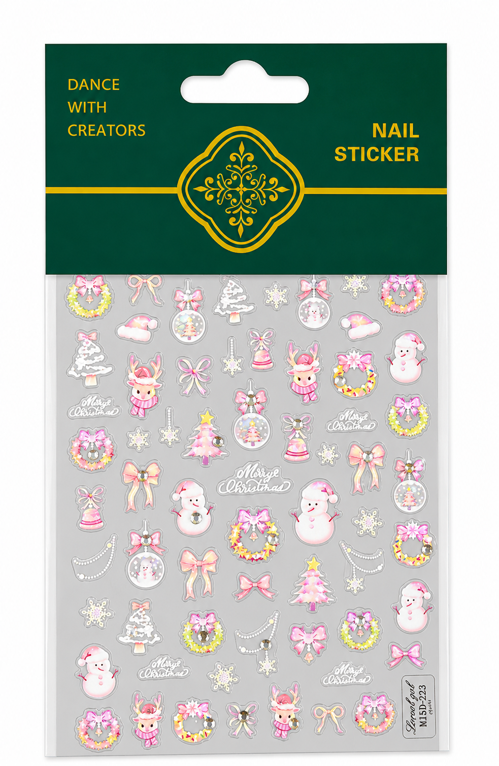 Stickers nail art natalizio laminato 5D MJ5D-223
