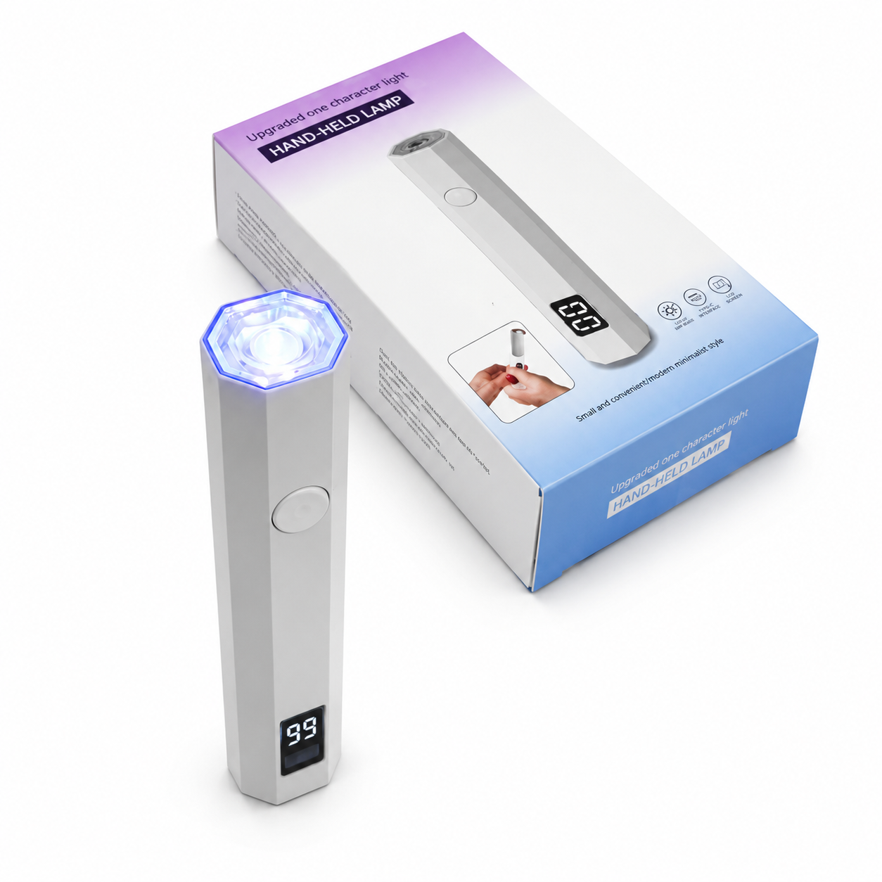 torcia mini lampada led con display