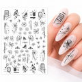 Stickers nail art 3D F864