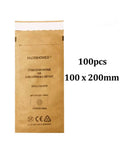Conf. Da 100 pz bustine monouso per gli attrezzi sterilizzati in carta Kraft (100x200mm)