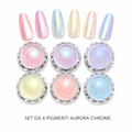Set da 6 pigmenti aurora chrome