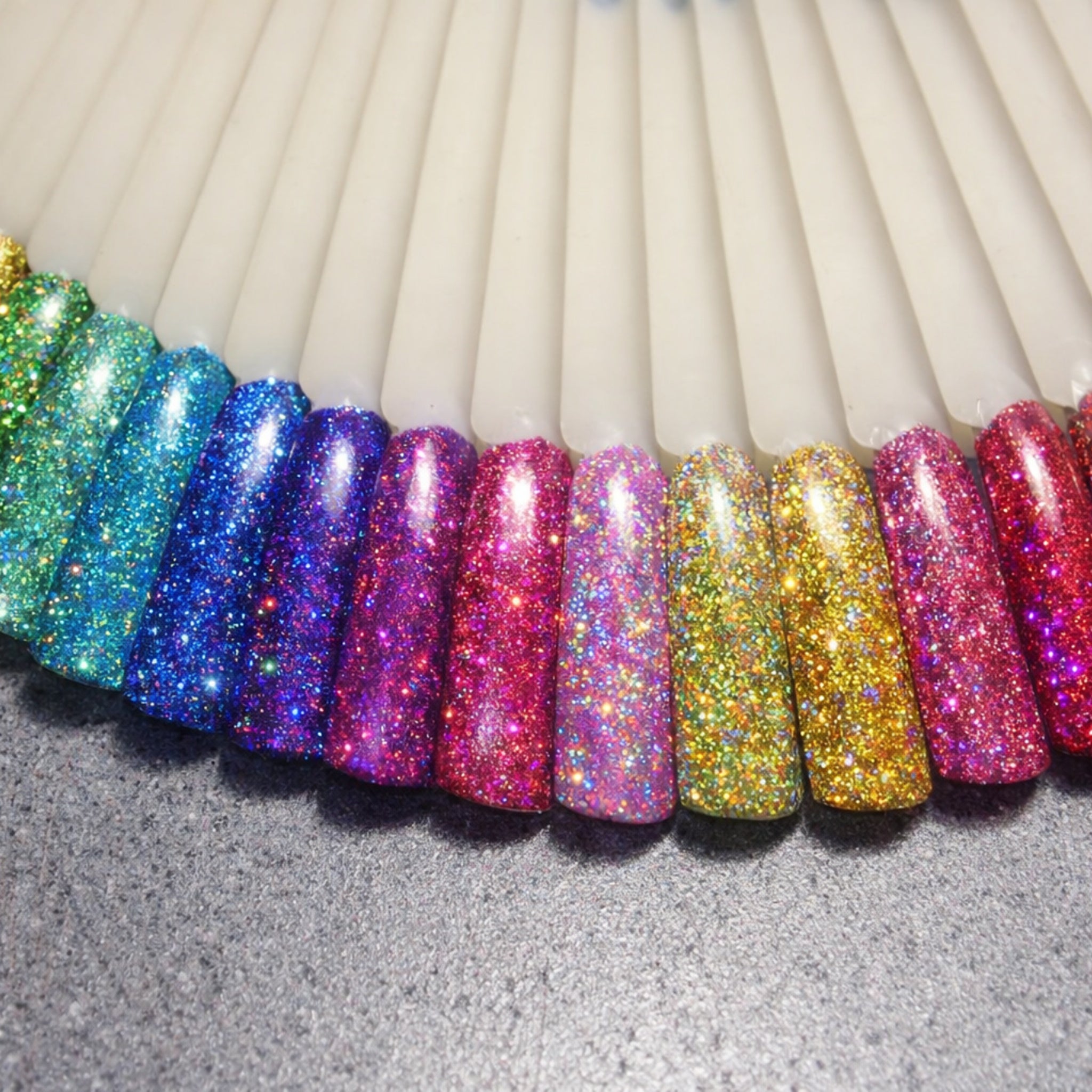 set 12 polveri glitter hologram