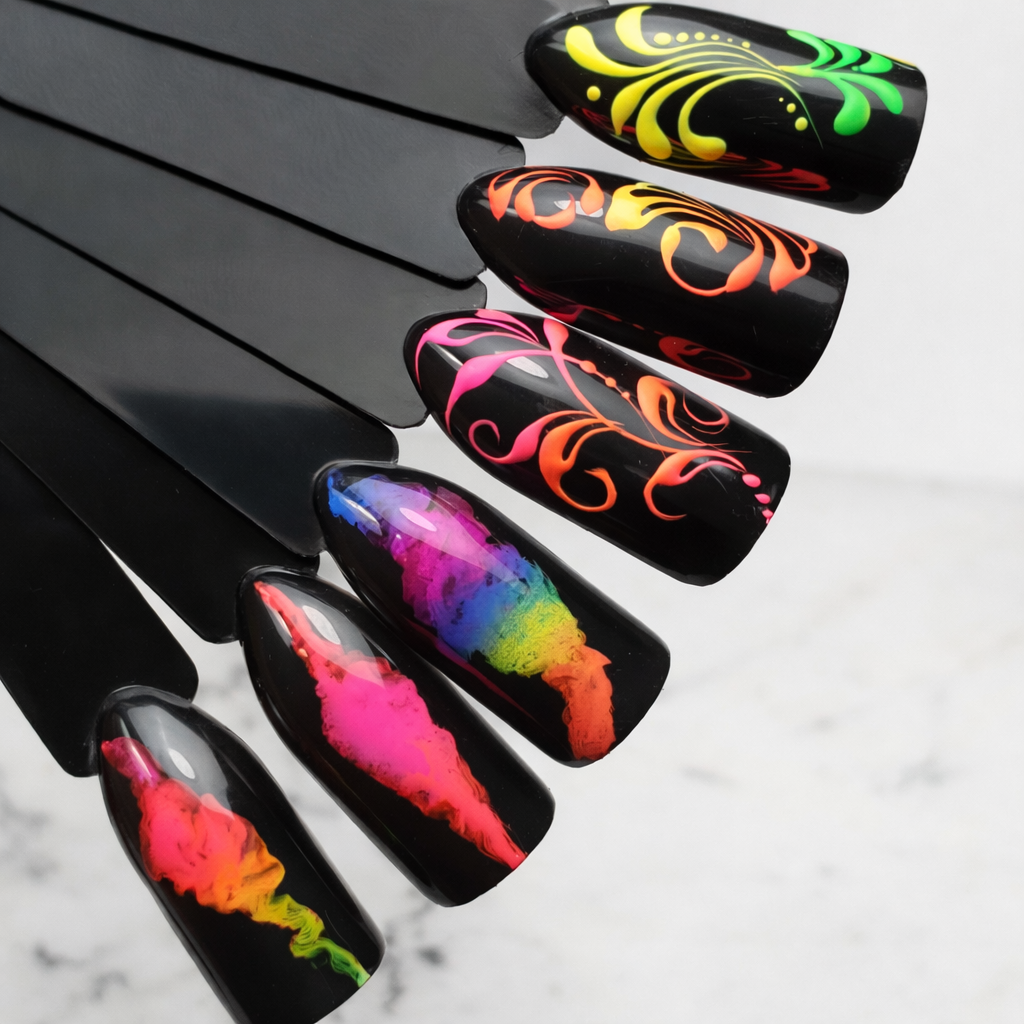 set 12 pz pigmenti fluo