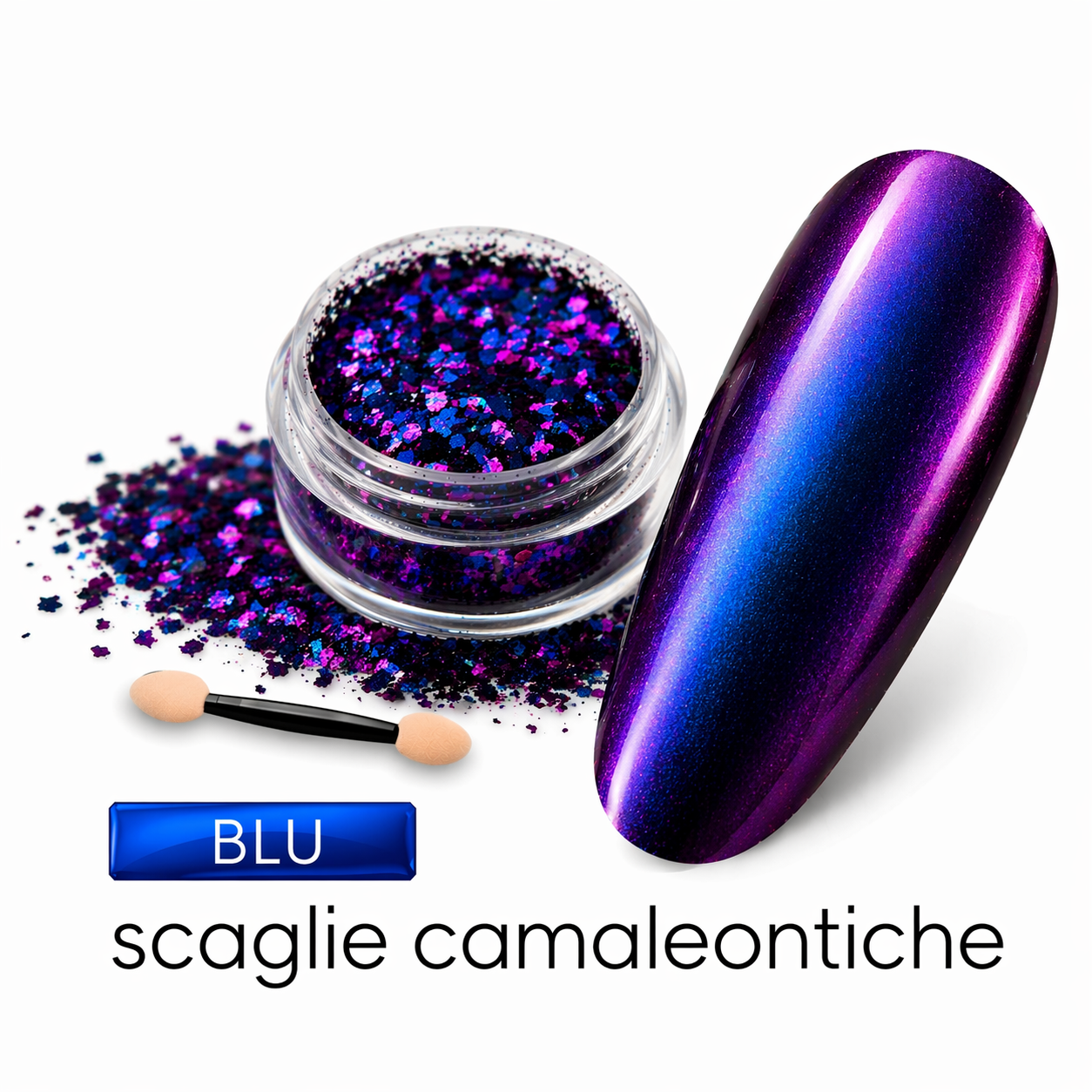 scaglie/polvere camaleontica blu (alta qualità)