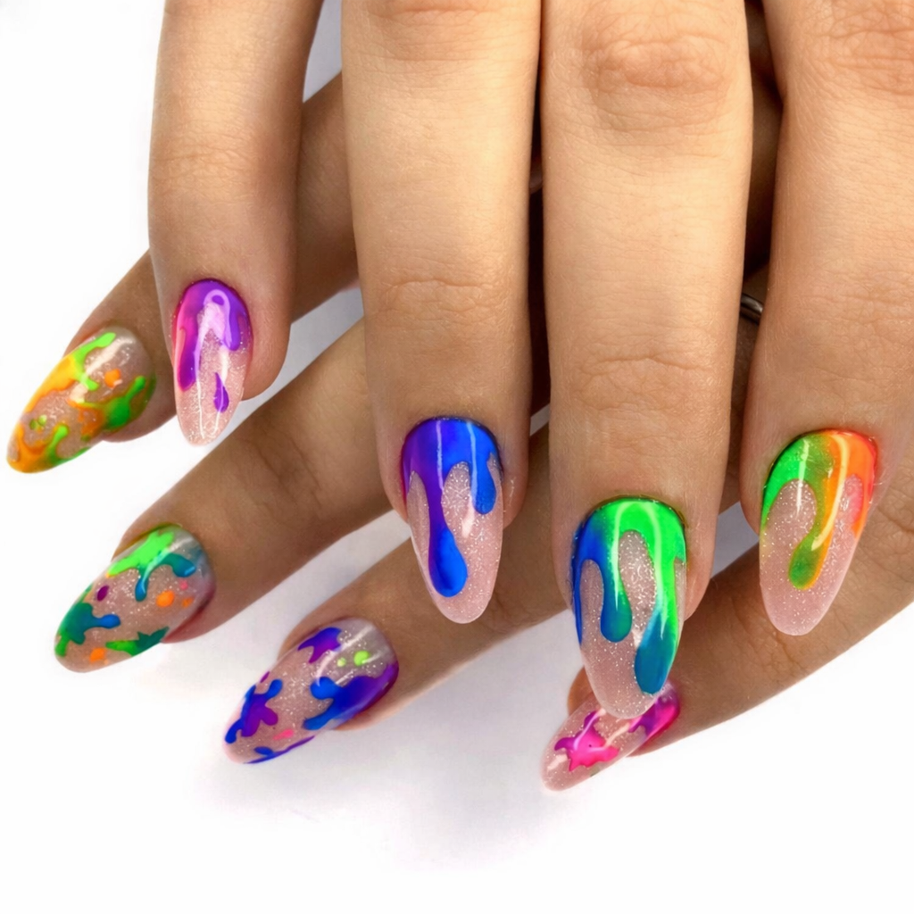 set 12 pz pigmenti fluo