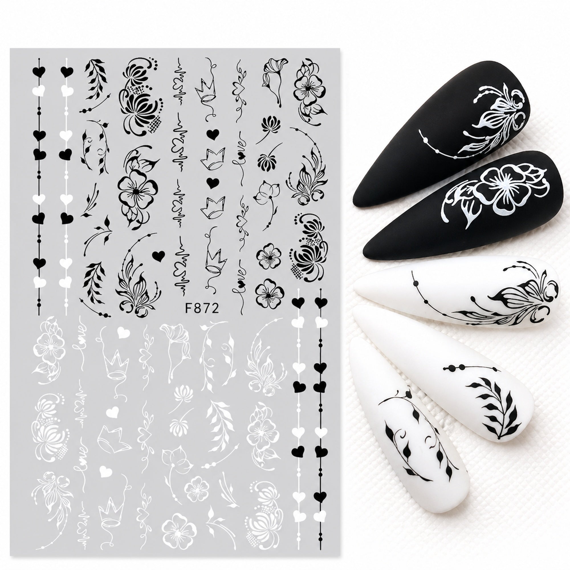 Stickers nail art 3D F872