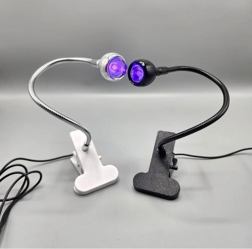 Mini lampada torcia led con morsetto