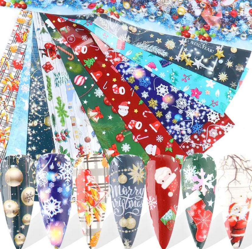 set da 10 pz foil natalizi
