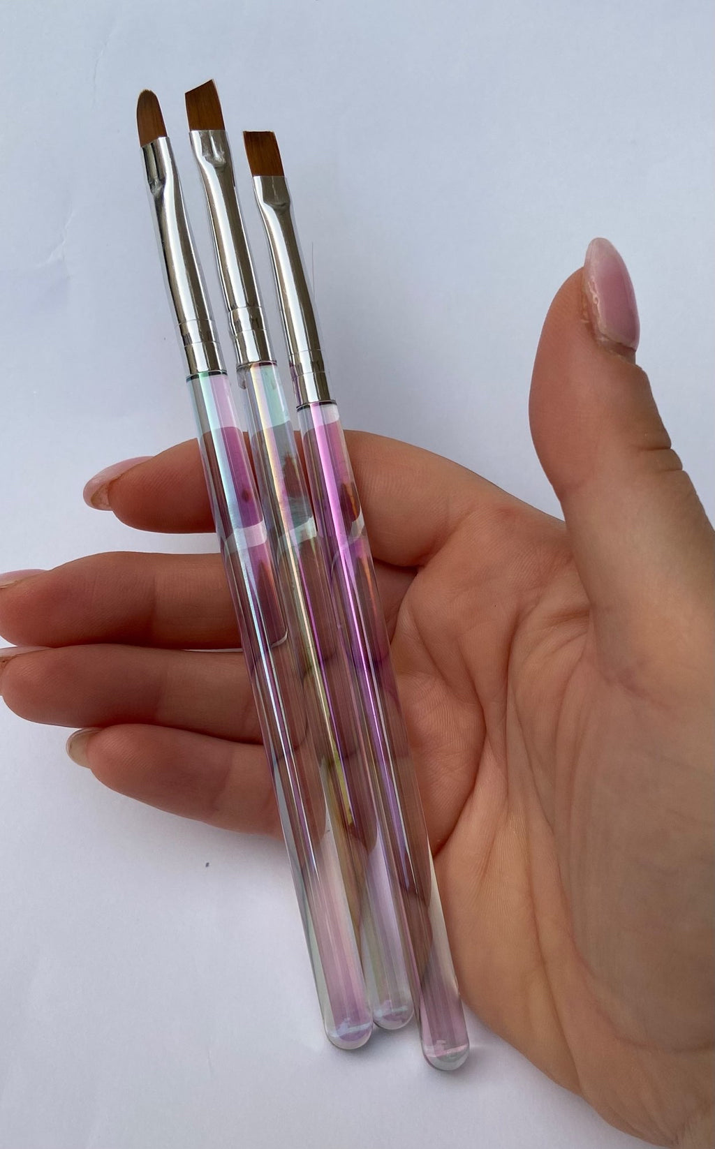 set 3 pennelli gradient laser da ricostruzione unghie