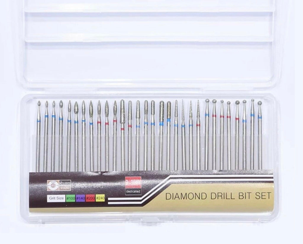 Set 30 punte mix per fresa diamantate per manicure