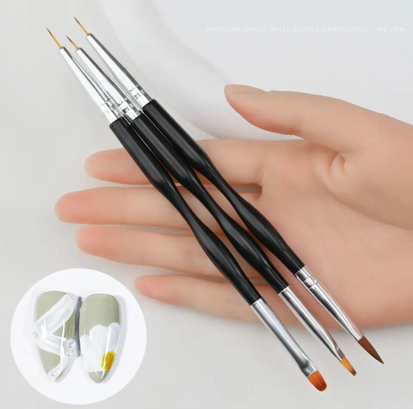Set 3 Pennelli Dual Doppia Setola