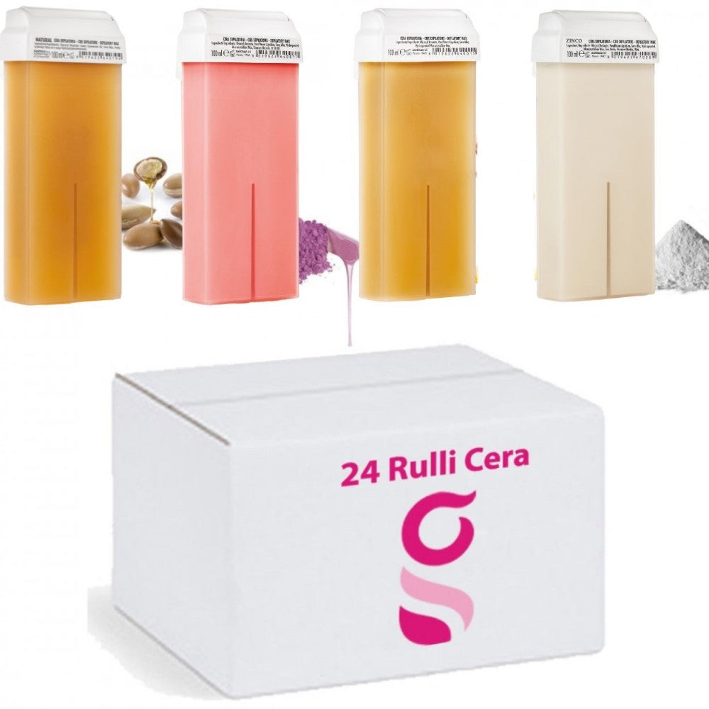 Conf. da 24 pz cere rullo (gusti da scegliere)