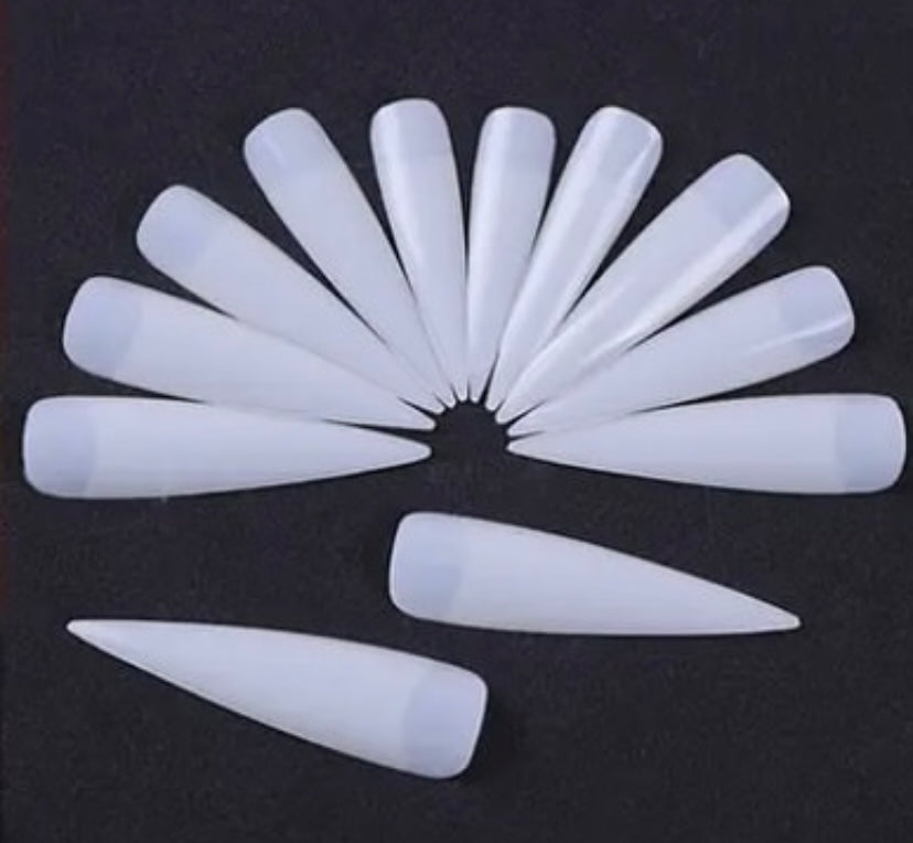 Conf. Da 50 pz tip stiletto medio (per pratica nail art)