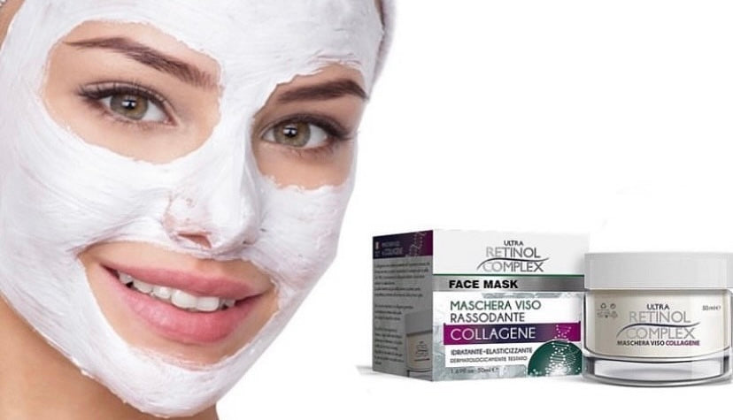 maschera viso collagene