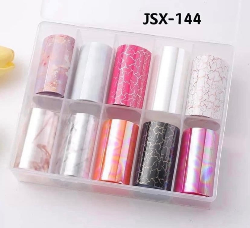 set foil 10 pz mix marble