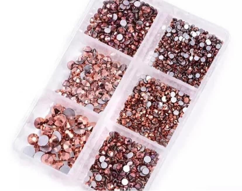 🌹🌹❤️🔝Box Swarovsky mix rosa gold stone