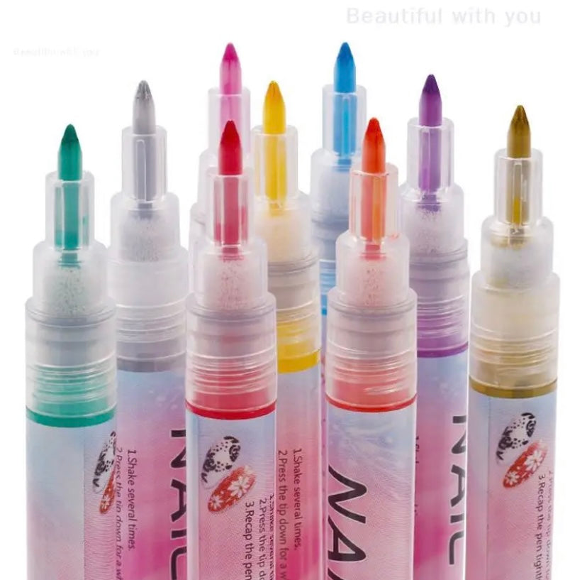 set da 12 nail art pen