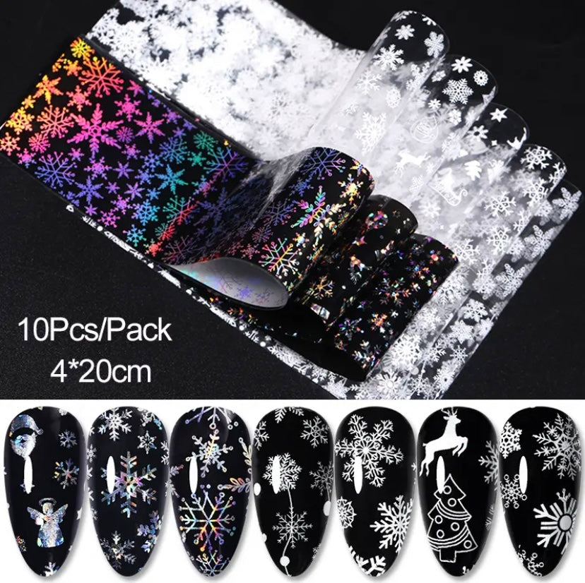 set da 10 pz foil natalizi