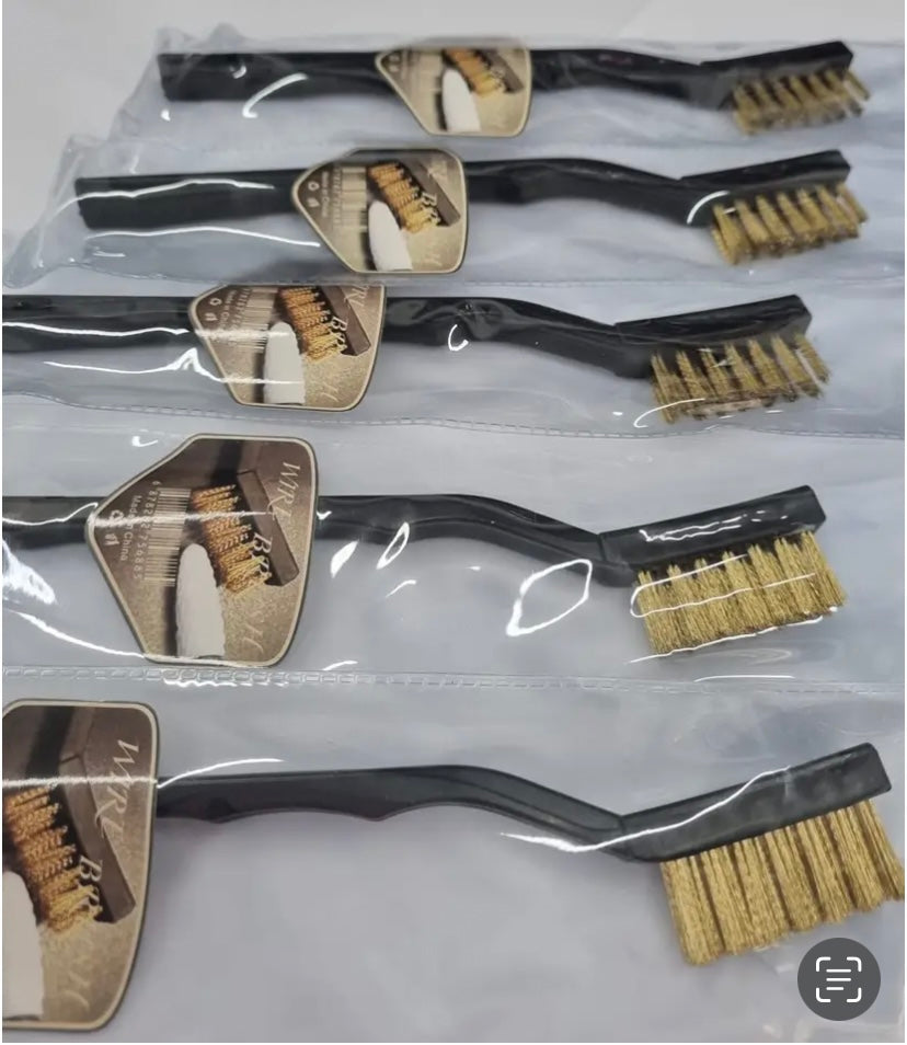 spazzolino con manico per pulizia punte fresa