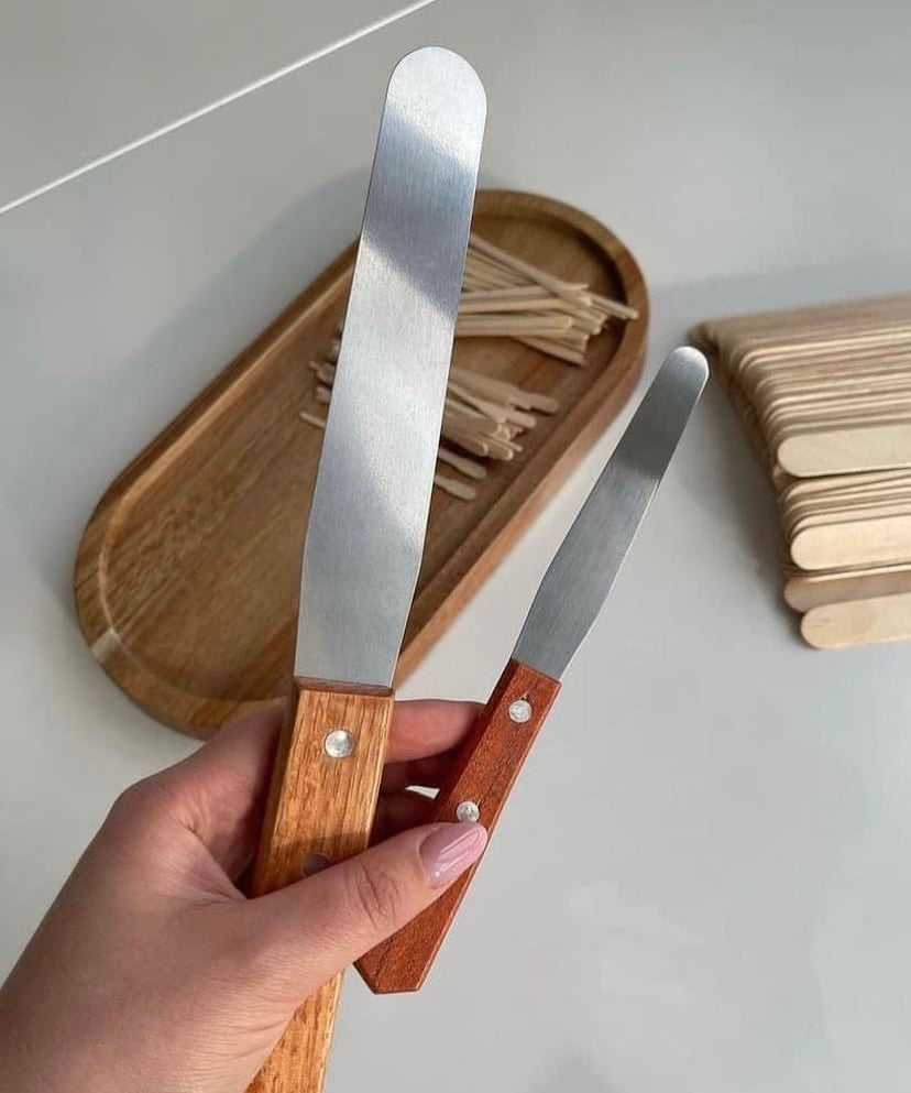 ❤️spatola grande/piccola dritta in acciaio per cera