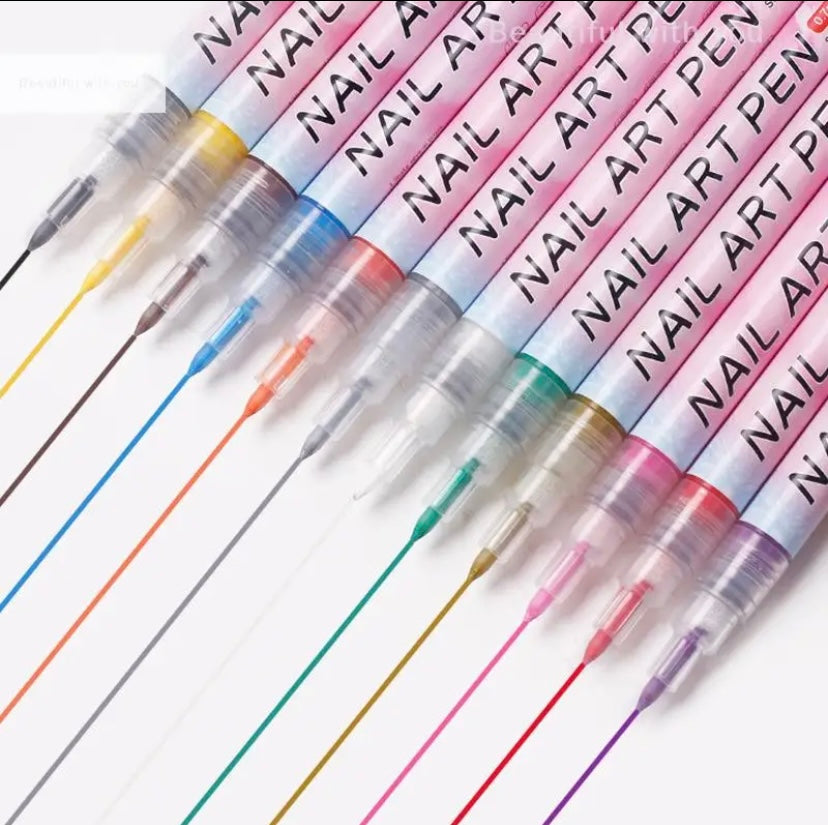 set da 12 nail art pen