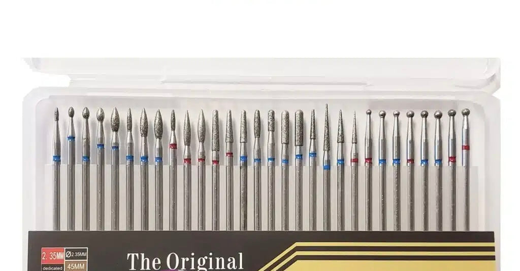 Set 30 punte mix per fresa diamantate per manicure