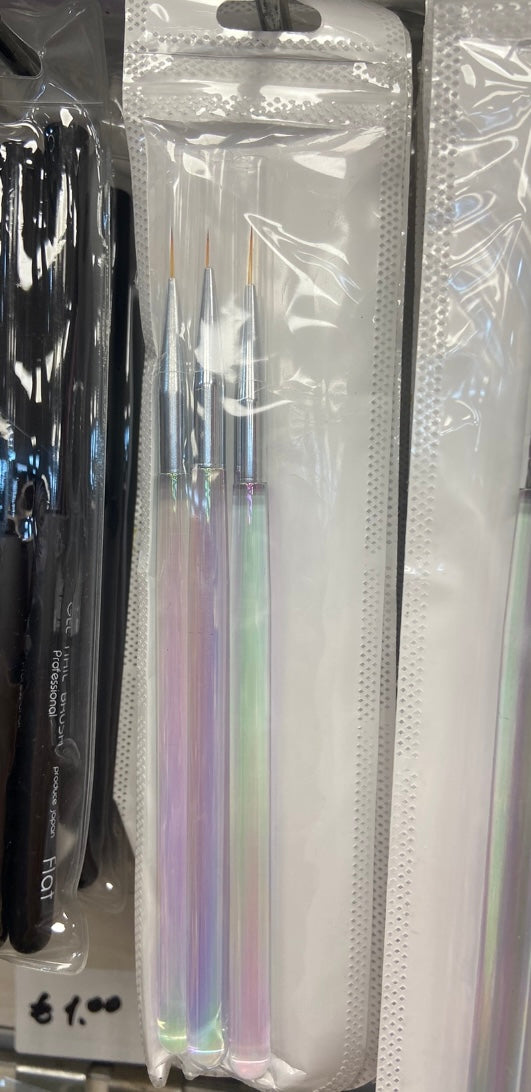 set 3 pennelli nail art gradient laser