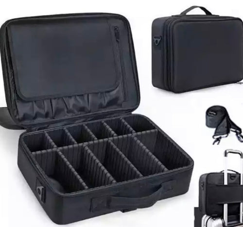 Beauty organizer grande con tracolla e supporto per trolley