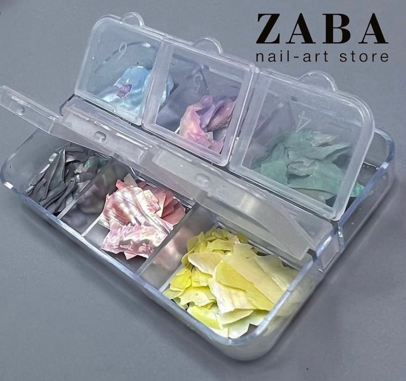 ❤️❤️🤩set da 6 decorazioni scaglie di madreperla mix