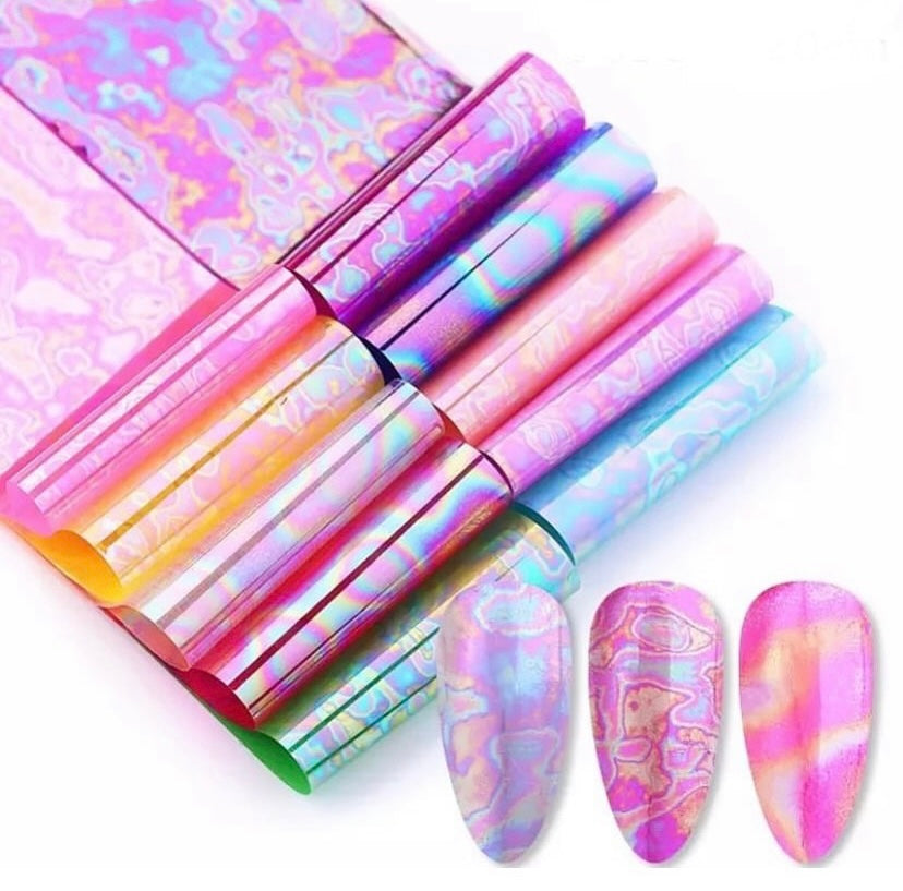 😍💋💋 set da 6 pz foil marble olografici