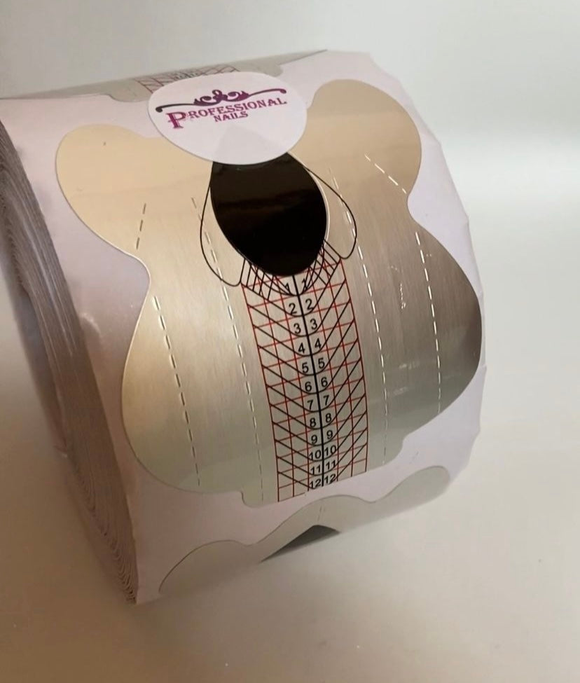 rotolo da 500 cartine nail Form in alluminio