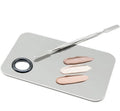 palette nail art in acciaio con spatola