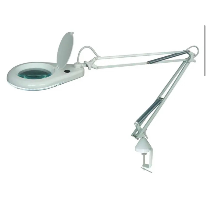lampada led con lente d’ingrandimento con morsetto